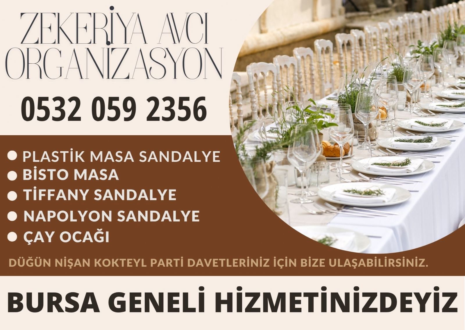 Yıldırım Masa Sandalye Kiralama